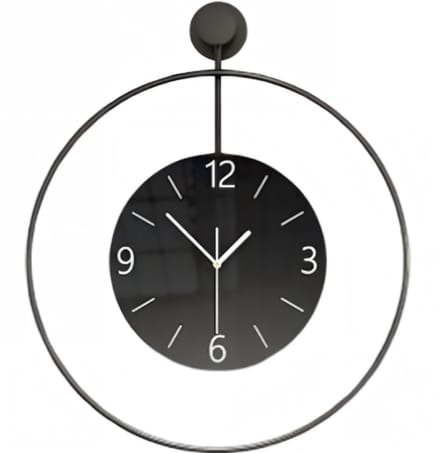 Klok - Wandklok Modern - Klokken - Industrieel - Zwart