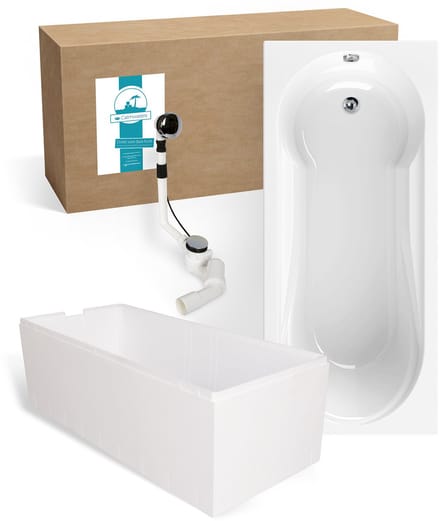 Calmwaters Modern Small 2 - Badkuip - 180 x 80 cm - Set badkuipdragers