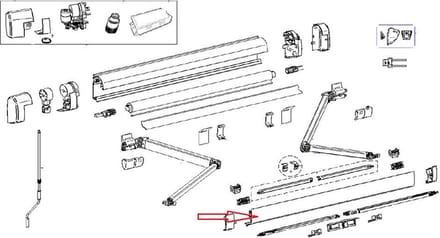 Thule Lead Rail 5200 3.50 Geanodiseerd