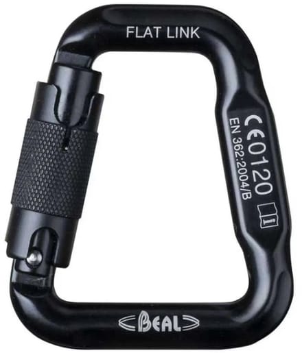 Beal Flat Link Karabijnhaak Zwart
