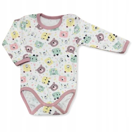 Dartomik - Babybody - Lang Mouw - 98 - 100% Katoen - Roze