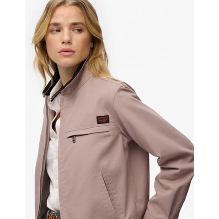 Superdry Ranch Jack met Corduroy Kraag Pink Grootte: 44