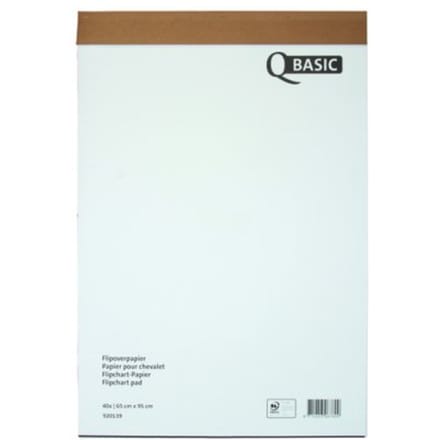 Flipoverpapier qbasic 65x95cm 40 vel ongevouwen Ruit
