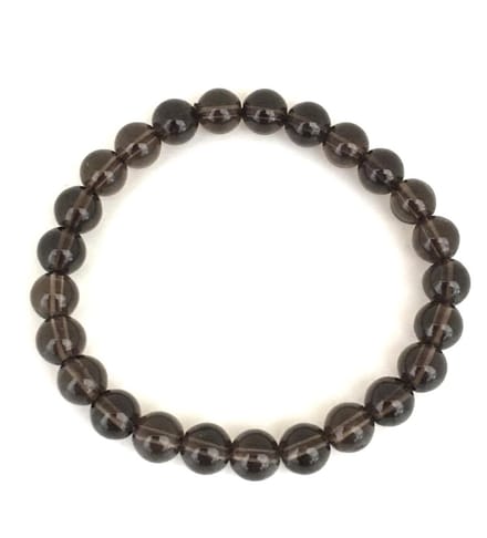 Rookkwarts edelstenen armband 8 mm concentratie steen