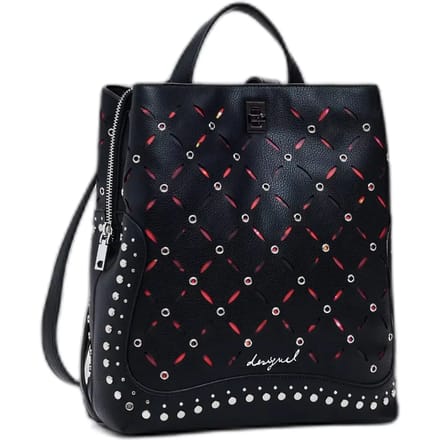 Desigual vrijetijdsrugzak rugzak Yankee Metal Patch Sumy Mini Backpack Black zwart