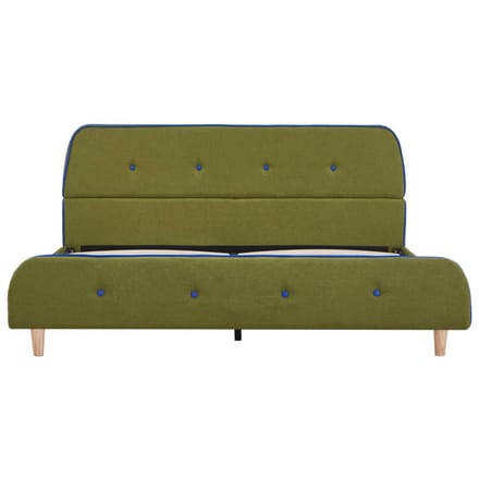 vidaXL - Bedframe - stof - groen - 140x200 - cm