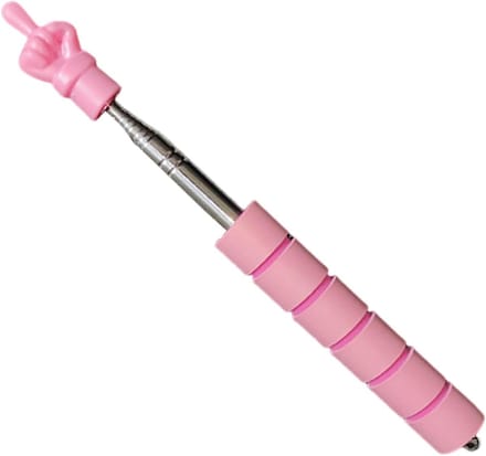 Leswijzer Stok - Lees Staf - Interactief Leren - Aanpasbare Lengte - 26 cm - Zilverkleurig
