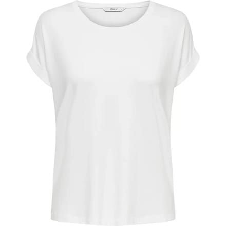 Only witte dames t-shirt   Ronde hals   Relaxed Fit   Korte mouw Wit XXL