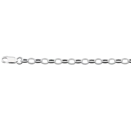 Armband Jasseron 3,7 Mm Zilver Gerhodineerd