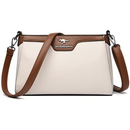 Nieuwe Crossbody Schoudertas Contrasterende Kleur Retro Dames Tas Moedertas white