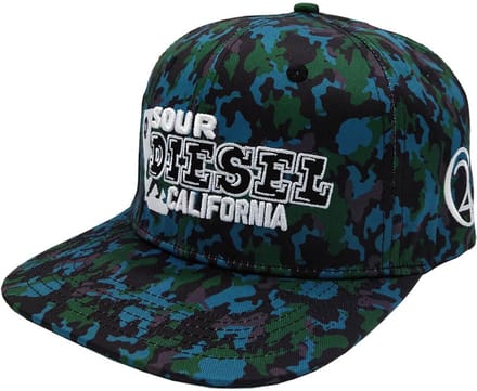 Lauren Rose - 420 Collection - Sour Diesel Camo - Snapback Hat - Blue
