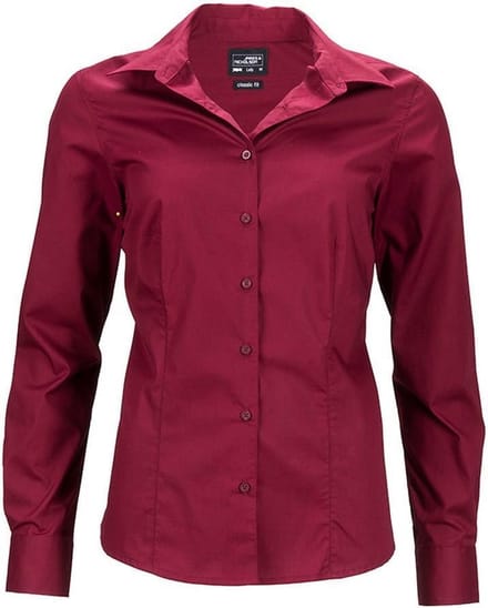 Daiber Dames/dames Longsleeve Business Shirt (Wijn)