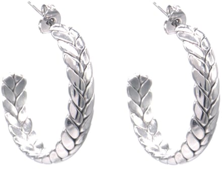 Oorringen - RVS - zilverkleurig - 30 mm - dames