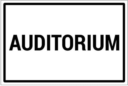 Auditorium bord | gecoat dibond materiaal | 30 x 20 cm