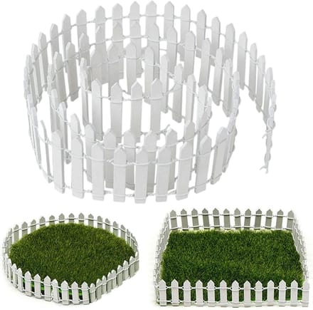 Miniatuur Hek - Decoratieve Omheining - Tuin Decoratie - Flexibel Ontwerp - 102 cm - Wit