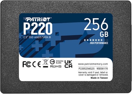 Patriot P220 - Interne SSD - 256GB - 2.5 inch - SATA III - 550MB/s