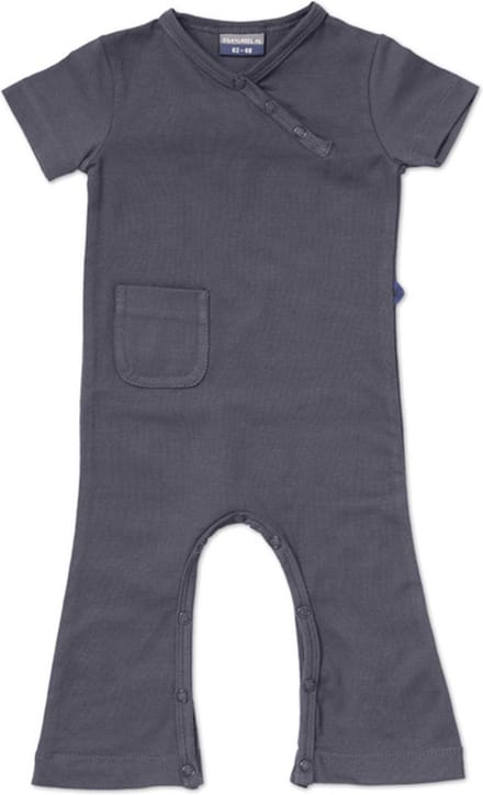Silky Label jumpsuit glacier grey - korte mouw - maat 74/80 - grijs