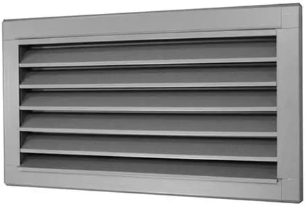 Buitenluchtrooster B=200 x H=200 rvs - inox