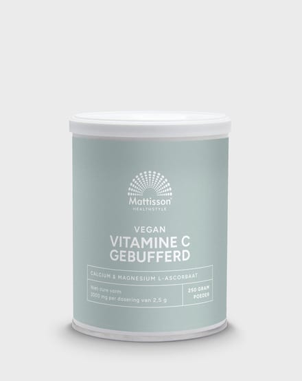 Mattisson - Vitamine C Gebufferd 2000 mg - Niet-Zure Combinatie van Calcium- & Magnesium Ascorbaat - Wateroplosbaar - 250 Gram