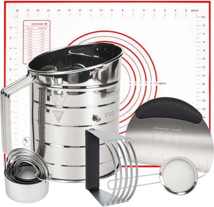 Bakken Tool Kit - Bakbenodigdheden Set - Thuis Bakken - Compleet Gereedschap - Diverse Maten - Zilver