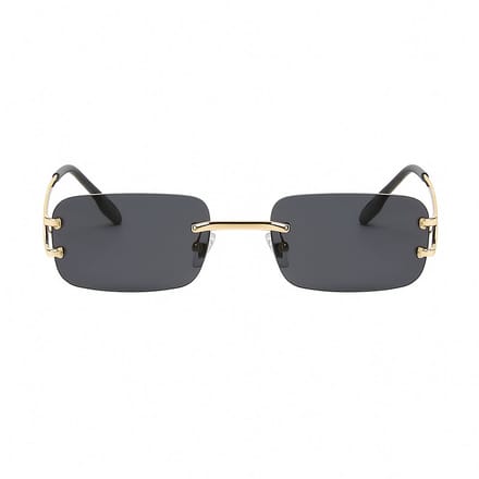 PBLIQ® Zonnebril Randloos - Heren - Dames - Zwart - Goud