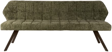 Fraaai - Ramon eetkamerbank 180 cm geweven- brons onderstel - groen