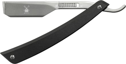 MÜHLE -ENTHUSIAST - straight razor - scheermes voor verwisselbare mesjes, Zwart