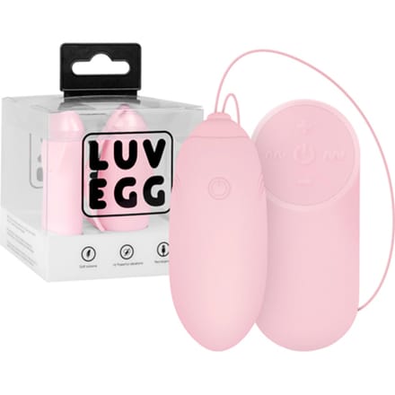 LUV EGG Vibrerend ei - Vibratie eitje met afstandsbediening (draadloos) - Koppeltoy - Roze