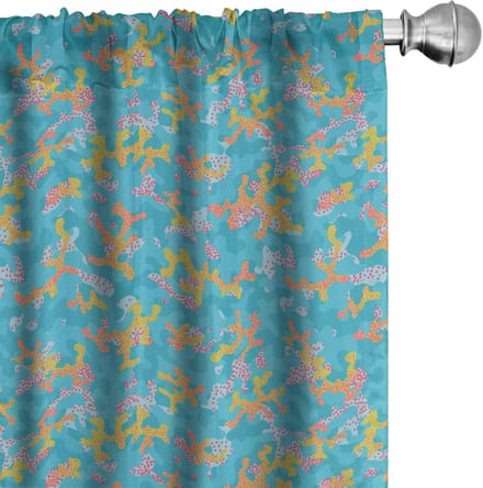 ABAKUHAUS Abstracte gordijnen – 2-delige set 75x245 cm – zeeblauw multicolor
