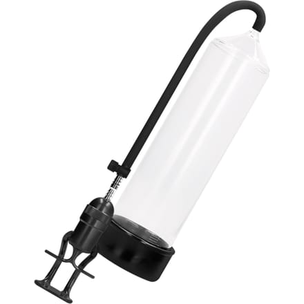 Pumped Deluxe Beginners Penis Pomp met Trekkergrip Inclusief Siliconen Penisring - 30 cm - Zwart