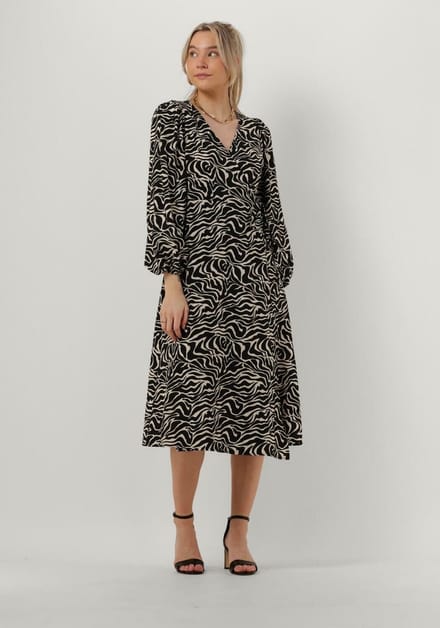 Object Objleonora L/s Wrap Midi Dress Jurken Dames - Rok - Jurk - Zwart - Maat 34