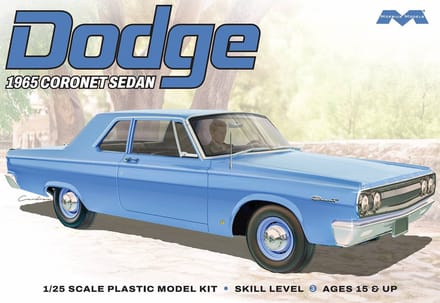 Moebius Modelbouwpakket Auto - 2461 Dodge Coronet Sedan 1965 - Amerikaanse Auto Plastic - 1:25 - Modelbouw
