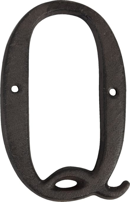 Clayre & Eef IJzeren Letter Q 13 cm Bruin IJzer