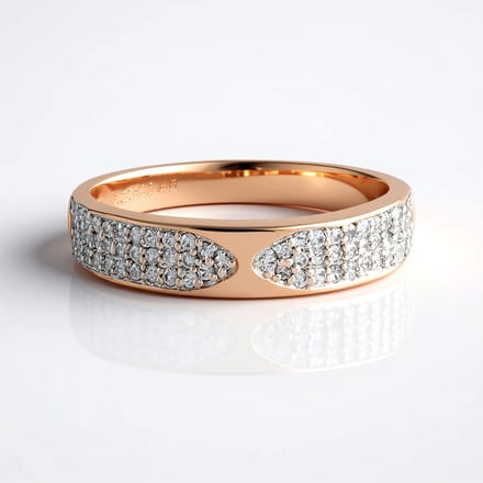 Ring van Cambodjaanse zirkoon met roségoud verguld zilver