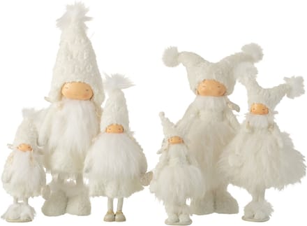 J-Line kerstfiguur Engel Hart - textiel - wit - large - 2 stuks