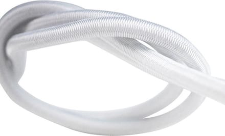 Afdekzeilwinkel - Elastisch koord 4mm wit op rol - 10 meter