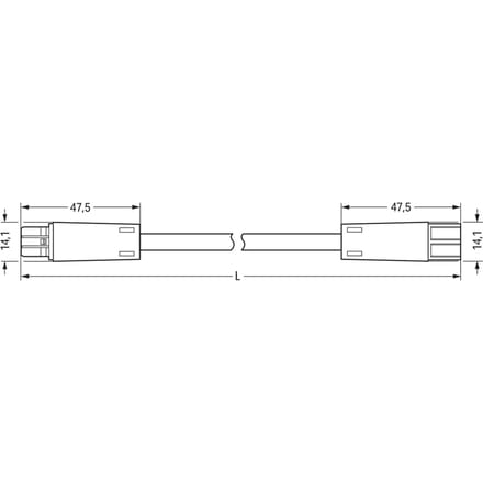 Vooraf Geassembleerde ECA Kabel 2x0.8 3M Groene Stekker Plug - 894-8992/033-306