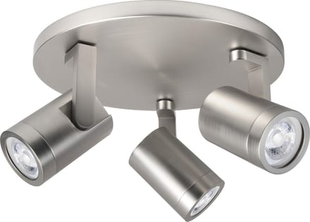 Opbouwspot Aston | Nickel Metaal | Rond | GU10 | 3-voudig | ⌀ 25cm