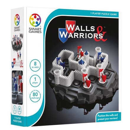 SmartGames - Walls & Warriors - 80 opdrachten - vanaf 8 jaar - ridderspel - denkpuzzel