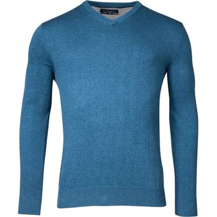 Baileys Trui V-Neck Single Knit Pima Cotton Raf Blue / male