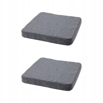 Set van 2 Merkloze Comfort Kussen voor Stoel - Grijs 39x37x5 cm