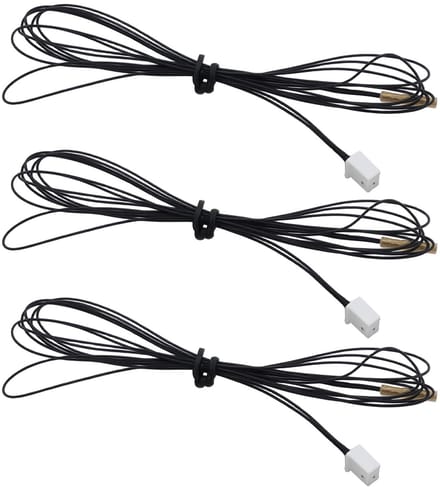 Dailygoods- Thermistor NTC 100K 3950 - Temperatuursensor - 3D Printer - Hoge Temperatuurbestendige Sonde - 1 Meter Kabel - Universele Connector