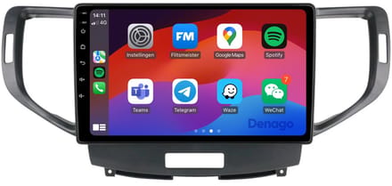 CarPlay autoradio geschikt voor Honda Spirior (2009 t/m 2013) | 9 inch | Android 16 | Draadloos Apple CarPlay & Android Auto | 2GB + 32GB | QuadCore processor | Denago DNG-A98 | 2025 model | 2009 2010 2011 2012 2013 | Bluetooth & Wifi