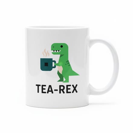 “Tea-Rex” Mok 330 ml – Grappige Dinosaurus Theeliefhebber Beker – Perfect Cadeau voor Kinderen, Vaders & Dinofans