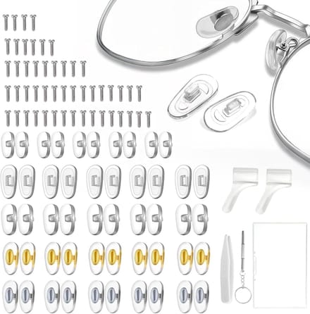 Neuspads Set - Bril Accessoires - Bril Reparatie - Compleet Gereedschap - 5 Paar - Transparant