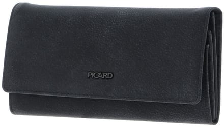 PICARD portemonnee Lesotho 1 Flap Wallet Black donkergrijs