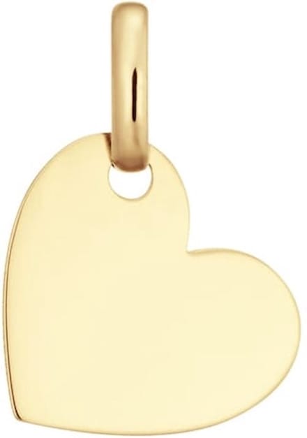 Glow 242.0053.10 Dames Hanger Graveerplaatje Hart 12 x 10 mm 14 Karaat Goud