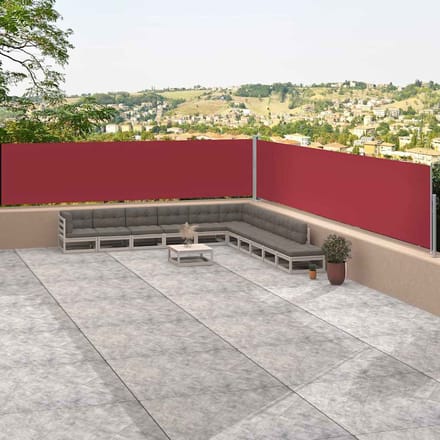 vidaXL - Windscherm - uittrekbaar - 117x1200 - cm - rood