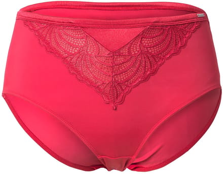 Ulla Popken - Dames - Midislip kant microvezel - Magenta - Maat 46+