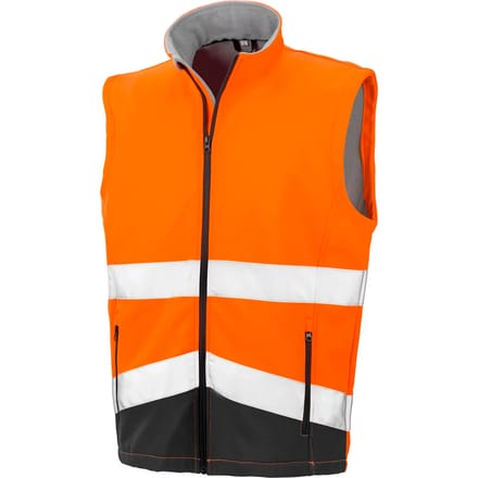 Result High-viz softshell jacket R451X - Fluorescent Orange / Black - S